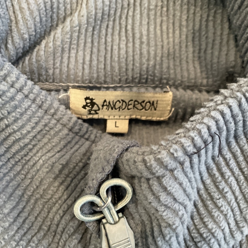 MENS ~ ANDERSON ROUTE 66 ~ SZ L ~ BLUE FLEECE FULL ZIP JACKET - Picture 3 of 5